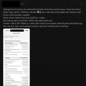 Viral! Omzet Rp6 Miliar Dipotong Admin Rp1,5 Miliar, Masih Yakin Hanya Jualan di Marketplace?