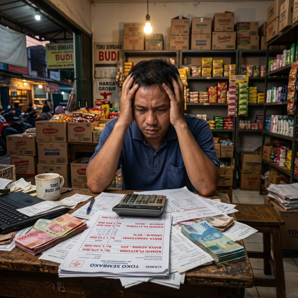 Pemilik toko UKM merasa kewalahan mengelola pembukuan dan stok jualan secara manual.