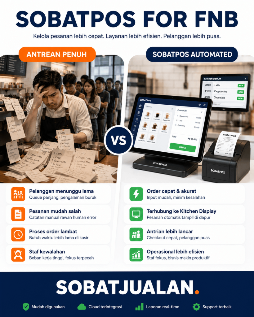 infografis sistem kasir fnb sobatpos